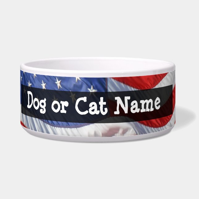 風で振る米国旗 ボウル (左)