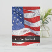 風で振る米国旗 招待状 (スタンド正面)