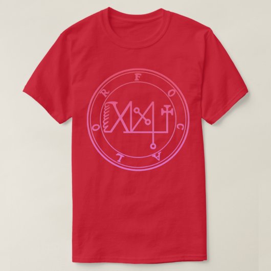 風と海のピンクグラにパワーを持つFocalor Sigil Tシャツ (デザイン正面)
