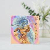 風と炎ロマンチックなユニコーン招待状 招待状 (スタンド正面)