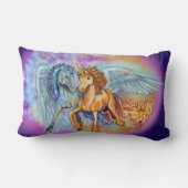 風と炎、ペガサスとユニコーン ランバークッション (裏面)