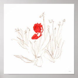 風と雨のポスターの素敵なチューリップ ポスター