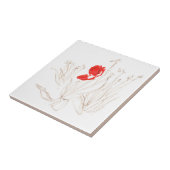 風と雨の素敵なチューリップ タイル (側面)