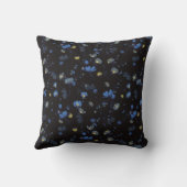 風によって吹かれる花パターン クッション (裏面)