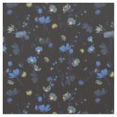 風によって吹かれる花パターン ファブリック (クローズアップ)