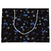 風によって吹かれる花パターン ラージペーパーバッグ (正面)