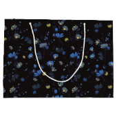 風によって吹かれる花パターン ラージペーパーバッグ (裏面)