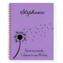 風にタンポポ – 私は希望の紫を選択