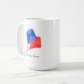 風に乗って夢を追う コーヒーマグカップ (正面左)