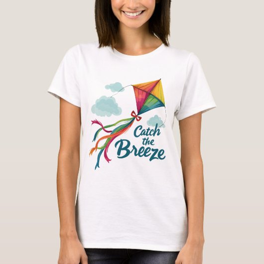風に乗る凧 Tシャツ (正面)
