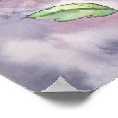 風に乗る子守唄の妖精とフクロウのポスター ポスター (角)