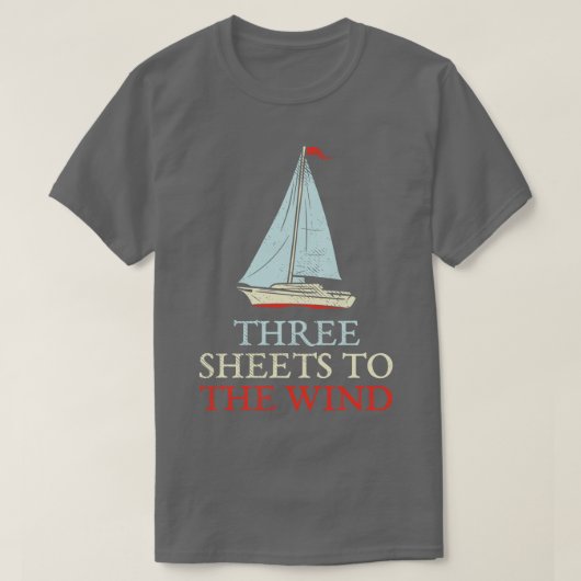 風に向かって三枚 Tシャツ (デザイン正面)