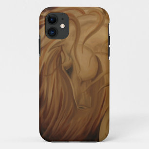 風に吹かれたクラシカルな馬 iPhone 11 ケース
