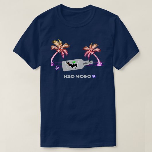 風に吹かれて旅するH2Oホーボー Tシャツ (デザイン正面)