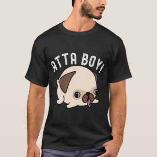 風に吹かれるタンポポのパグの幻想的な世界 Tシャツ