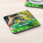 風に吹かれる木 コースター (左側)