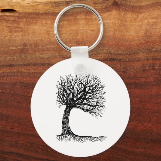 風に吹かれる生命の木 キーホルダー (正面)