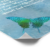 風に吹かれる蝶 ポスター (角)