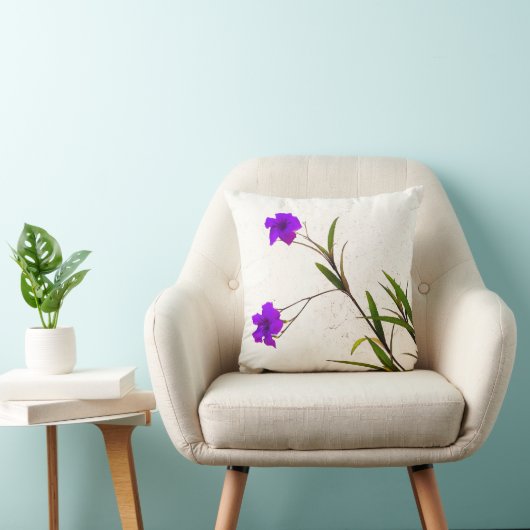 風に吹く紫の花 クッション (椅子)