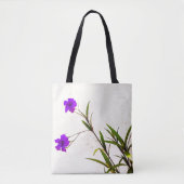 風に吹く紫の花 トートバッグ (正面)