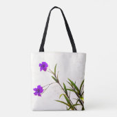 風に吹く紫の花 トートバッグ (裏面)
