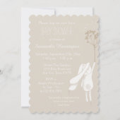 風に吹く赤ちゃん男女兼用シャワー 招待状 (裏面)