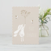 風に吹く赤ちゃん男女兼用シャワー 招待状 (スタンド正面)