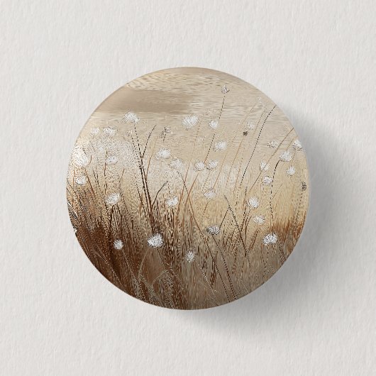風に揺れるワイルドフラワー #1 缶バッジ (正面)