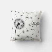 風に流れるタンポポの種 クッション (正面)