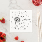 風に流れるタンポポの種 スタンダードカクテルナプキン (インサイチュ)