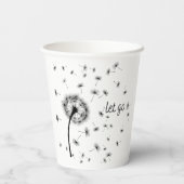 風に流れるタンポポの種 紙コップ (裏面)