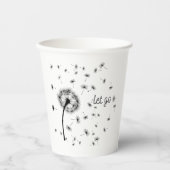 風に流れるタンポポの種 紙コップ (正面)