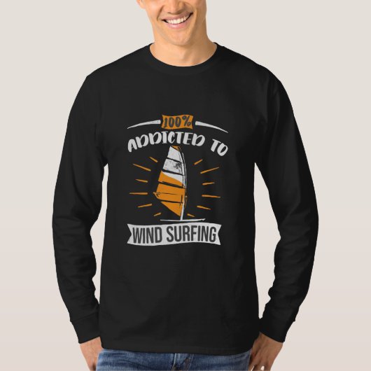 風に溺れているサーフィン Tシャツ (正面)