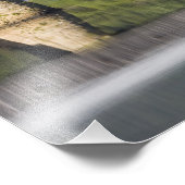 風に覆われた橋が架かる フォトプリント (角)