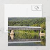 風に覆われた橋が架かる ポストカード (正面/裏面)