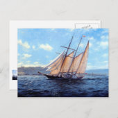 風に逆らって三人の主人が ポストカード (正面/裏面)