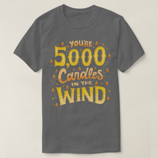 風に5000本の蝋燭 Tシャツ (デザイン正面)