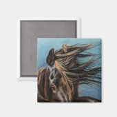 風のたてがみの馬：マグネット マグネット (正面/裏面)