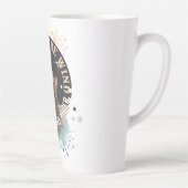 風のようにワイルド、川のように強い | カスタム カフェラテマグ (右)