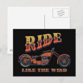 風のように乗る ポストカード (正面/裏面)