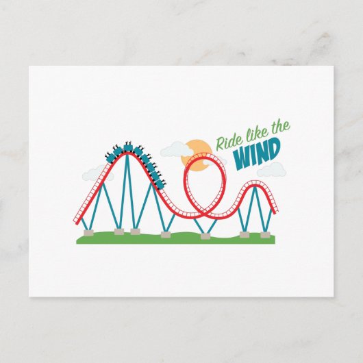 風のように乗る ポストカード (正面)