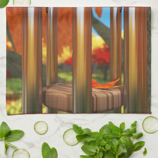 風のキッチンタオル後 キッチンタオル (折り畳み)