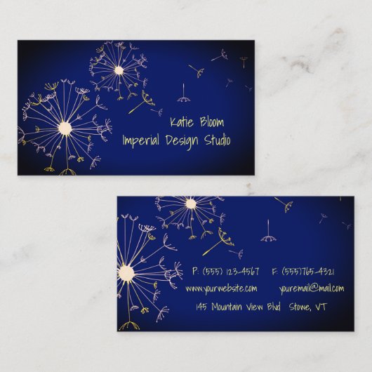 風のタンポポ 名刺 (正面/裏面)