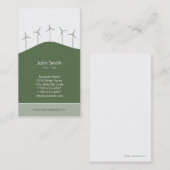 風のパワー緑のタービン名刺のテンプレート 名刺 (正面/裏面)