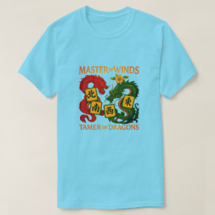 風のマスター・竜の馴者 麻雀 Tシャツ