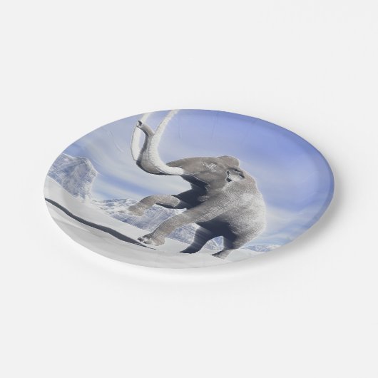 風のマンモス ペーパープレート (アングル)