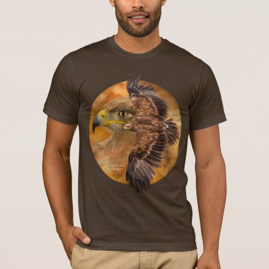 風のワシのTシャツの精神 Tシャツ (正面)
