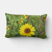 風の中のひまわり、腰掛けクッション。 ランバークッション (裏面)