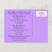 風の中のココナッツ；住所の変更 案内ポストカード (裏面)