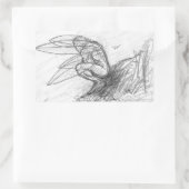 風の中のピクシー・ダスト 長方形シール (バッグ)